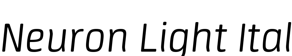 Neuron Light Italic cкачати шрифт безкоштовно
